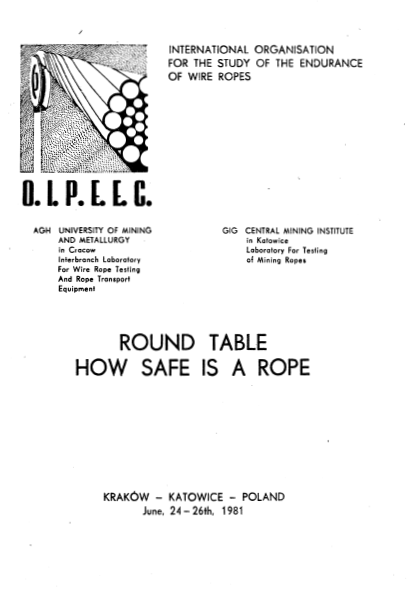 SOME COMIMENTS ABOUT A MODEL OF A HOISTING ROPE
