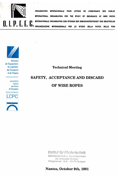 An approach to the fatigue life prediction  of large diameter wire ropes